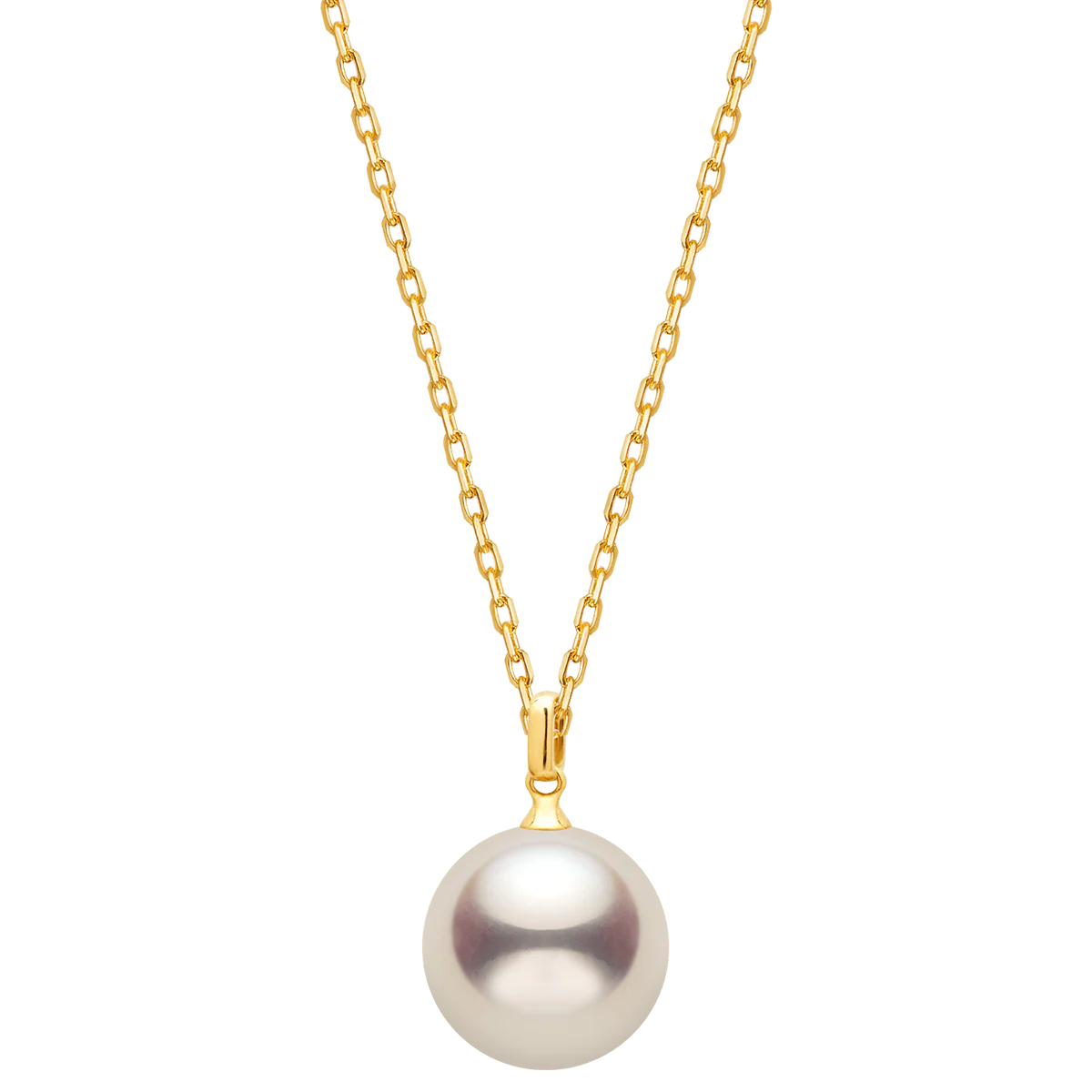 10-11mm Freshwater Edison Pearl 14K Gold Classic Buckle Pendant Necklace