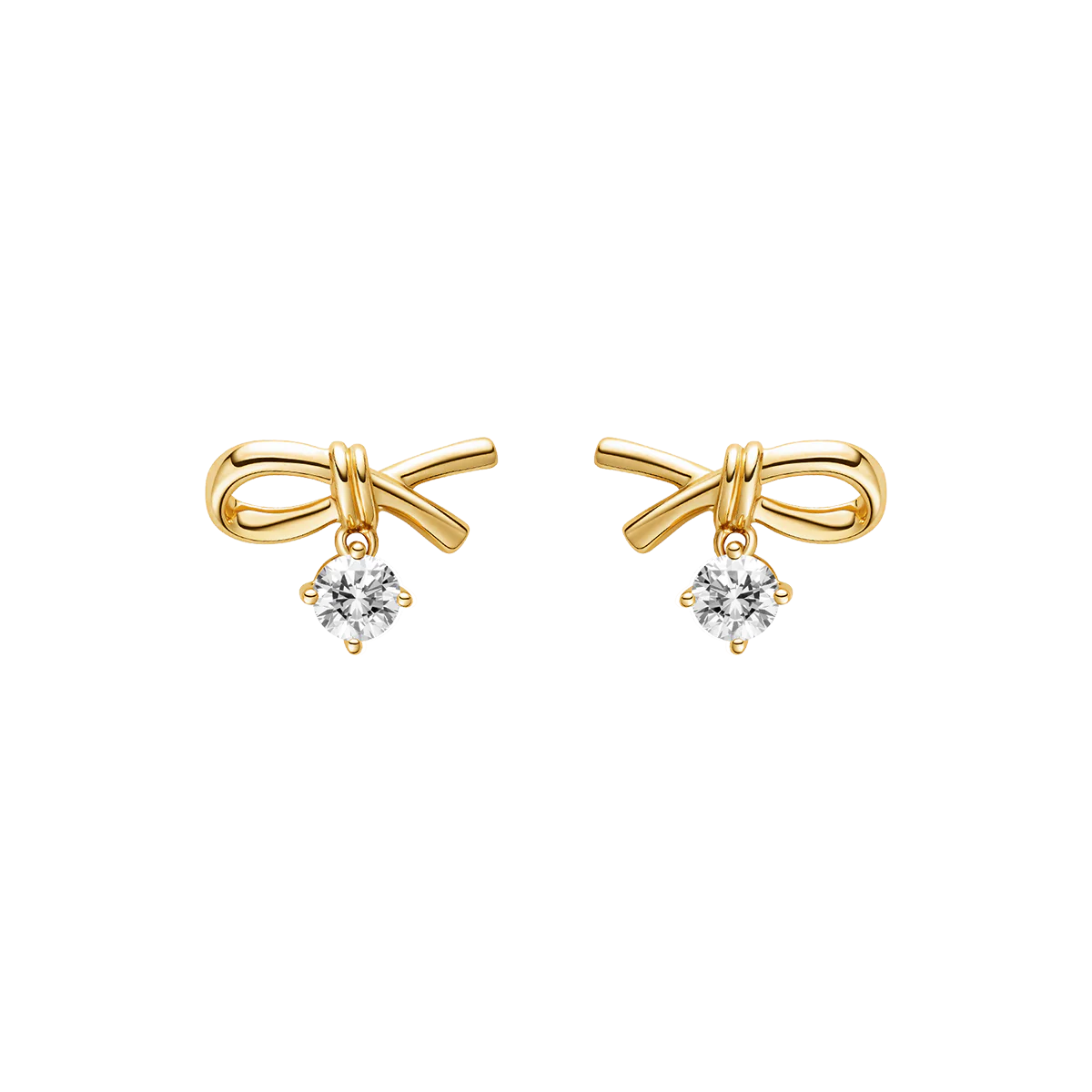 14K Solid Gold Certified Lab-Grown Diamond Eternal Knot Studs Earrings