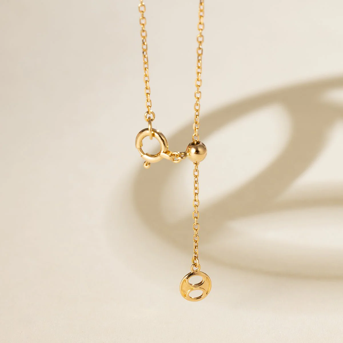 18K Gold Diamond Lucky Continuous Pendant Necklace - Image 12