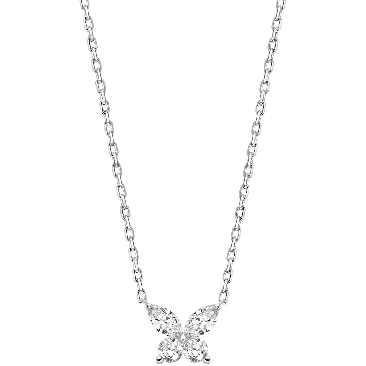 18K Gold Diamond Petite Butterfly Necklace