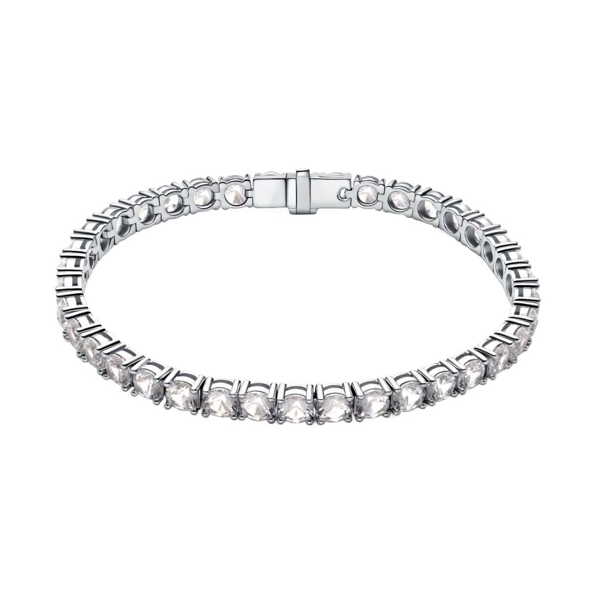 925 Sterling Silver Lab-Grown White Sapphire Tennis Bracelet - Image 7