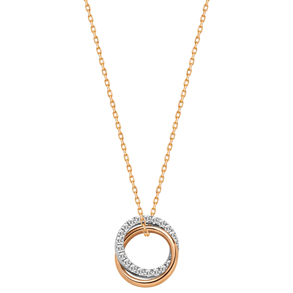 9K Rose Gold Lab-Grown Diamond Dual Loop 3-in-1 Red String Bracelet Necklace - Image 10