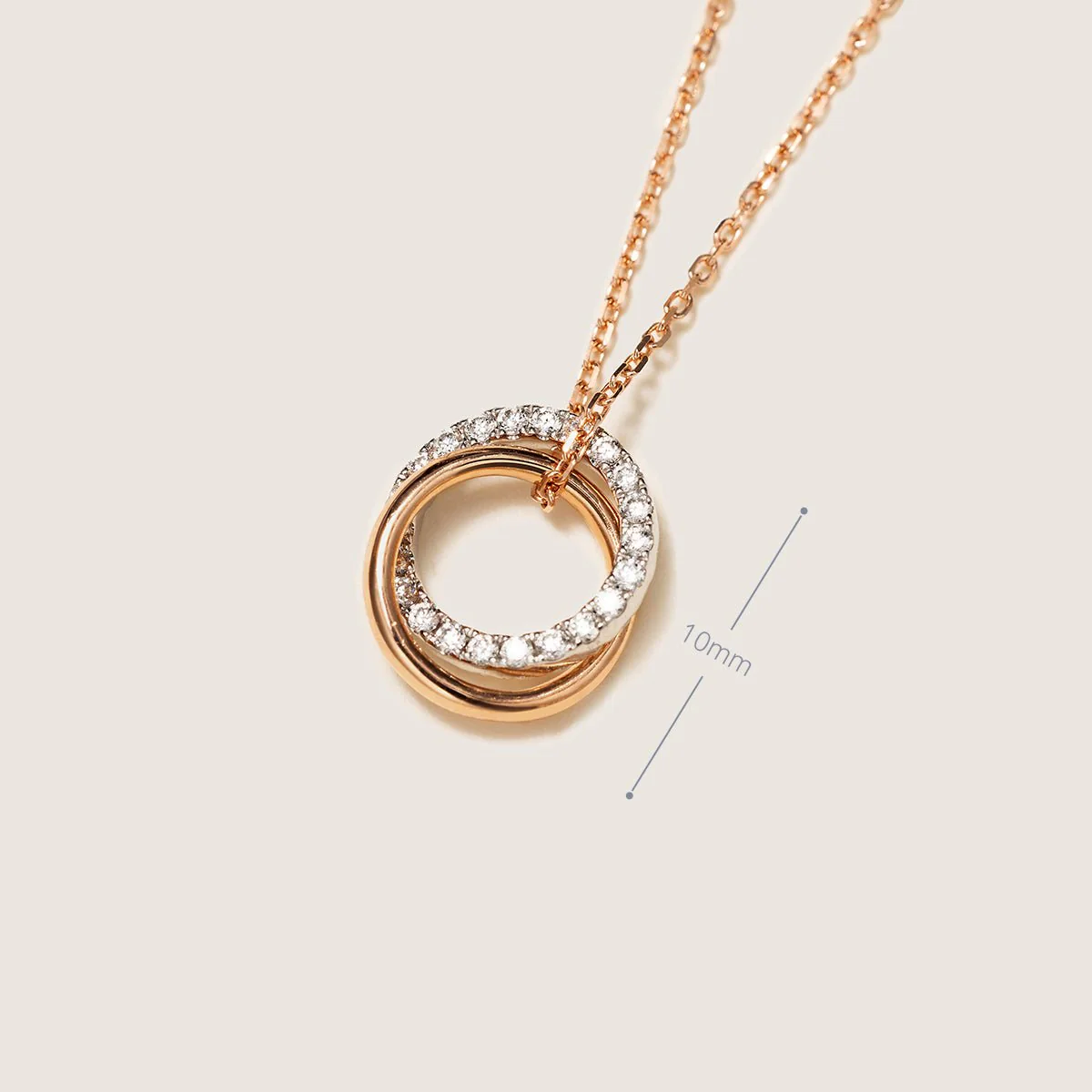 9K Rose Gold Lab-Grown Diamond Dual Loop 3-in-1 Red String Bracelet Necklace - Image 8