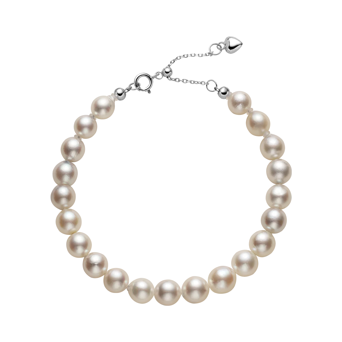 Akoya Baroque Pearl Dreamy Iridescent Luster Bracelet in 925 Sterling Silver