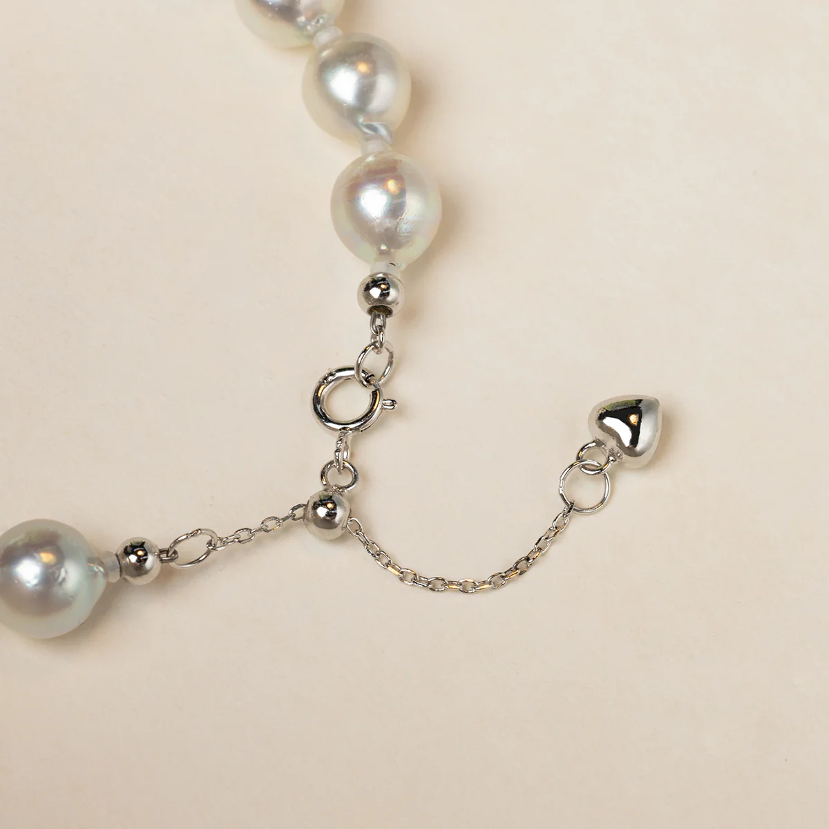 Akoya Baroque Pearl Dreamy Iridescent Luster Bracelet in 925 Sterling Silver - Image 6