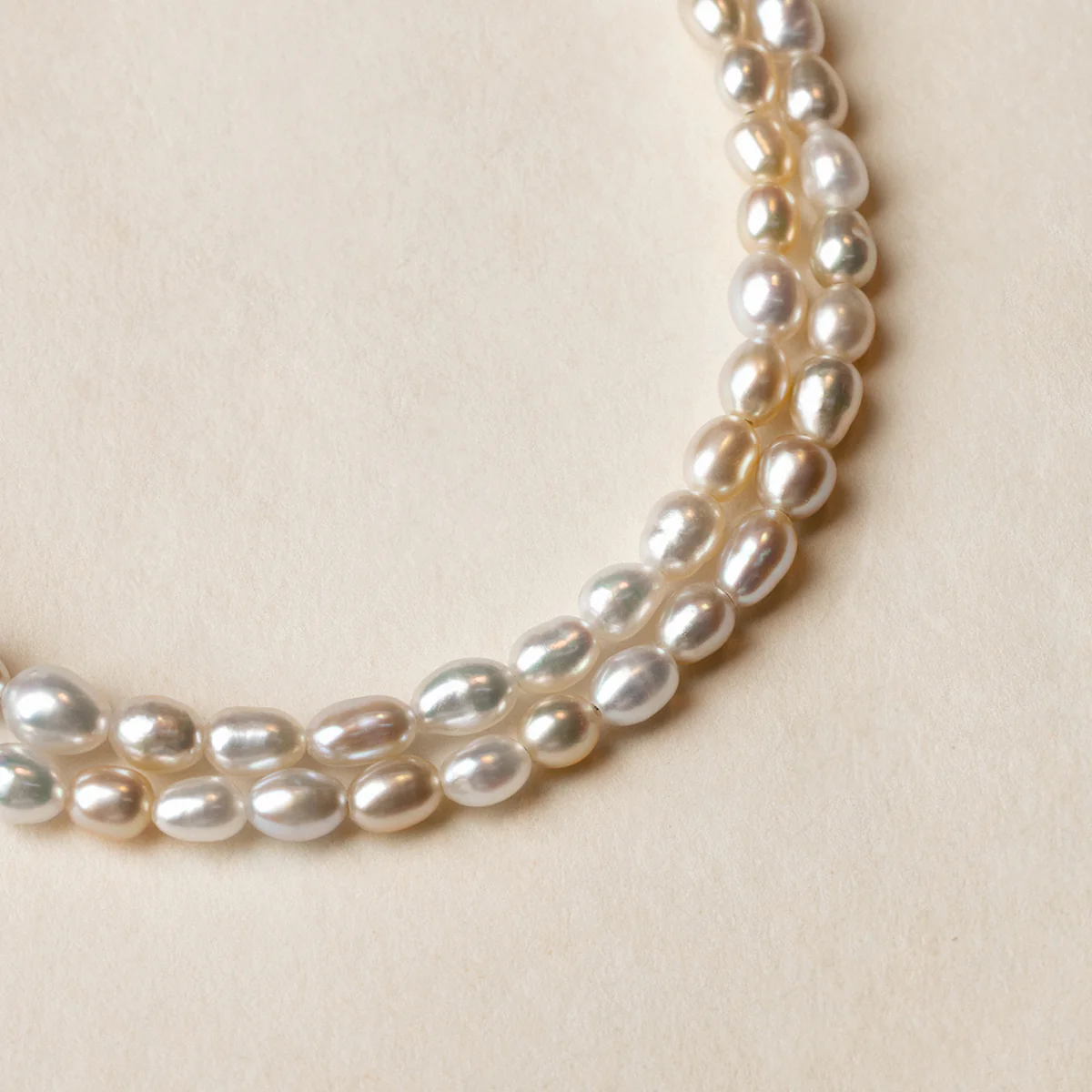 Akoya Keshi Pearl Delicate Shimmering Strand Necklace in 925 Sterling Silver - Image 3