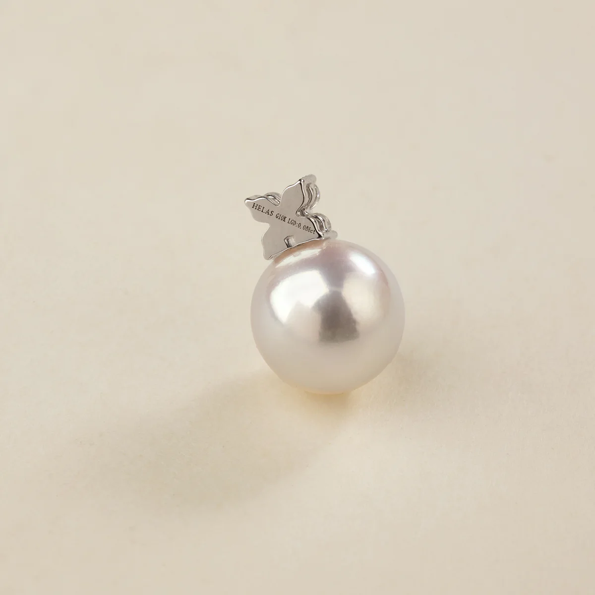 Akoya Pearl 10K White Gold Diamond Clover Pendant Necklace - Image 5