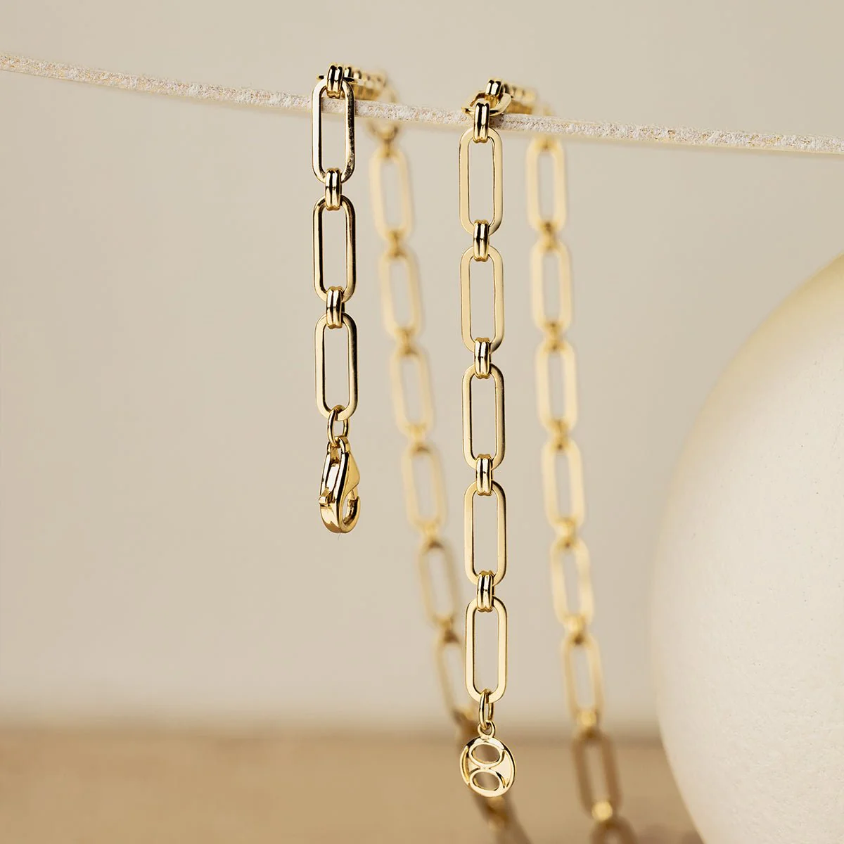 Akoya Pearl 18K Gold Diamond Lever Pendant Interlock Necklace - Image 8
