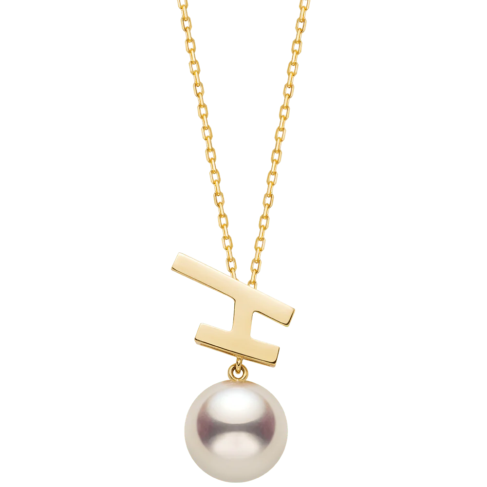 Akoya Pearl 18K Gold Fashion Flying Pendant Necklace