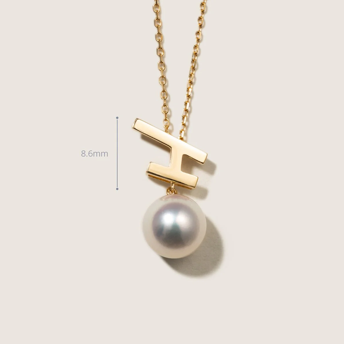 Akoya Pearl 18K Gold Fashion Flying Pendant Necklace - Image 7