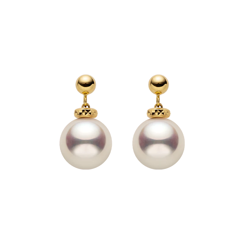 Akoya Pearl 18K Gold Italian Stud Earrings