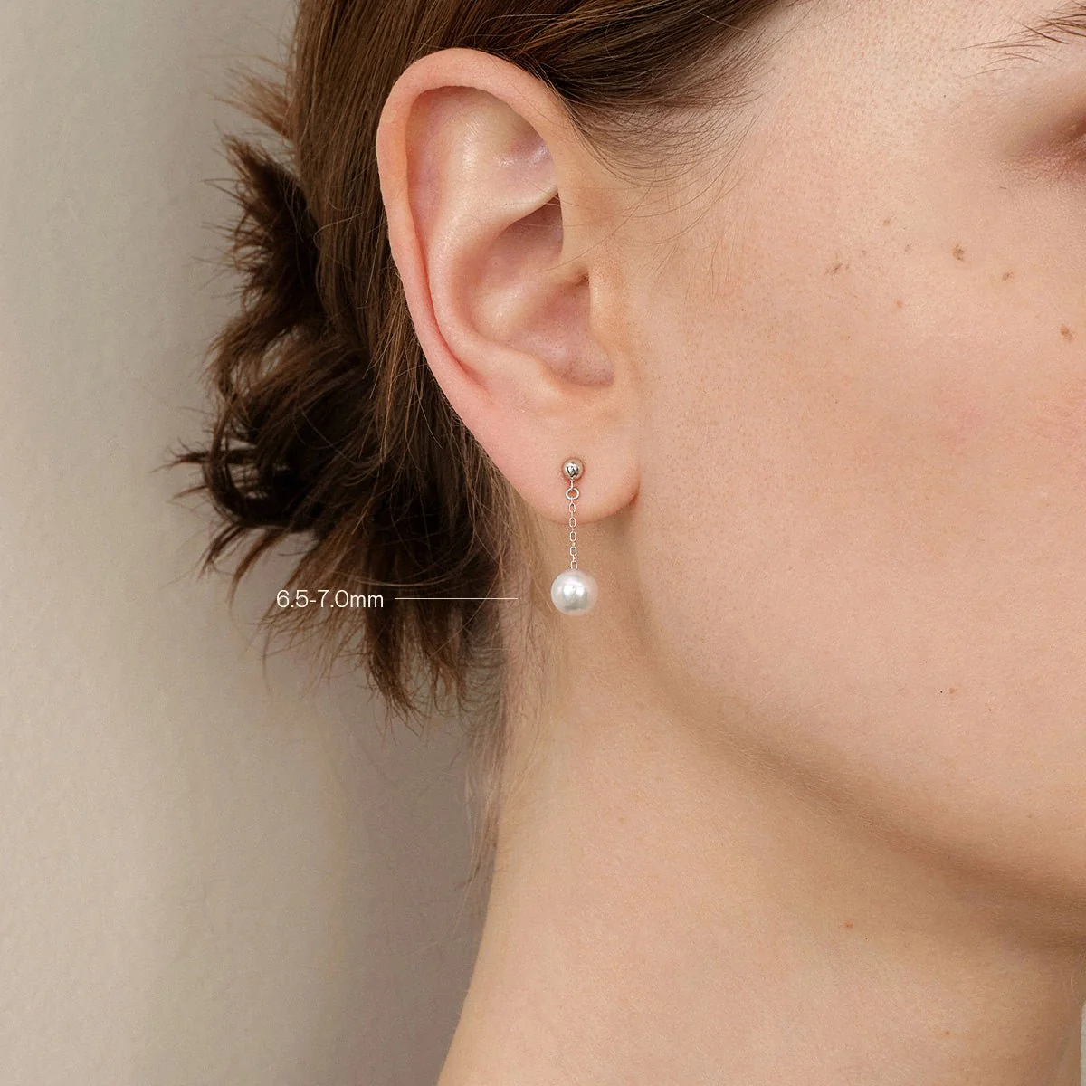 Akoya Pearl 18K Gold Long Stud Earrings - Image 6