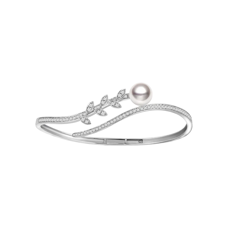 Akoya Pearl 18K Sycamore Leaves Bracelet