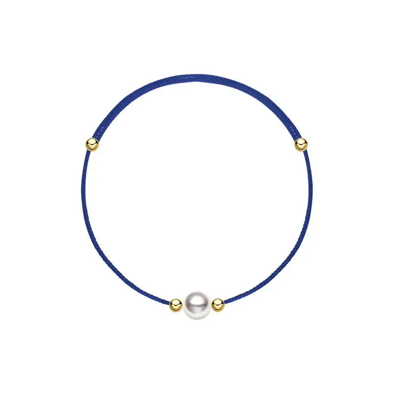 Akoya Saltwater Pearl 18K Gold String Bracelet - Image 5