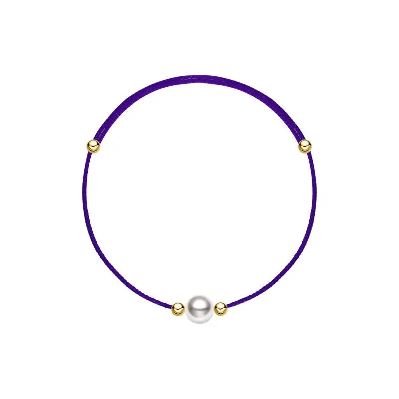 Akoya Saltwater Pearl 18K Gold String Bracelet - Image 8