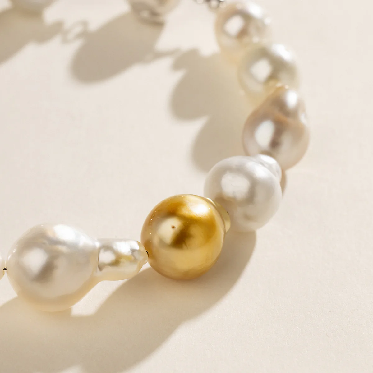 Baroque South Sea Pearl 925 Sterling Silver Ball Clasp Mixed Color Bracelet - Image 2