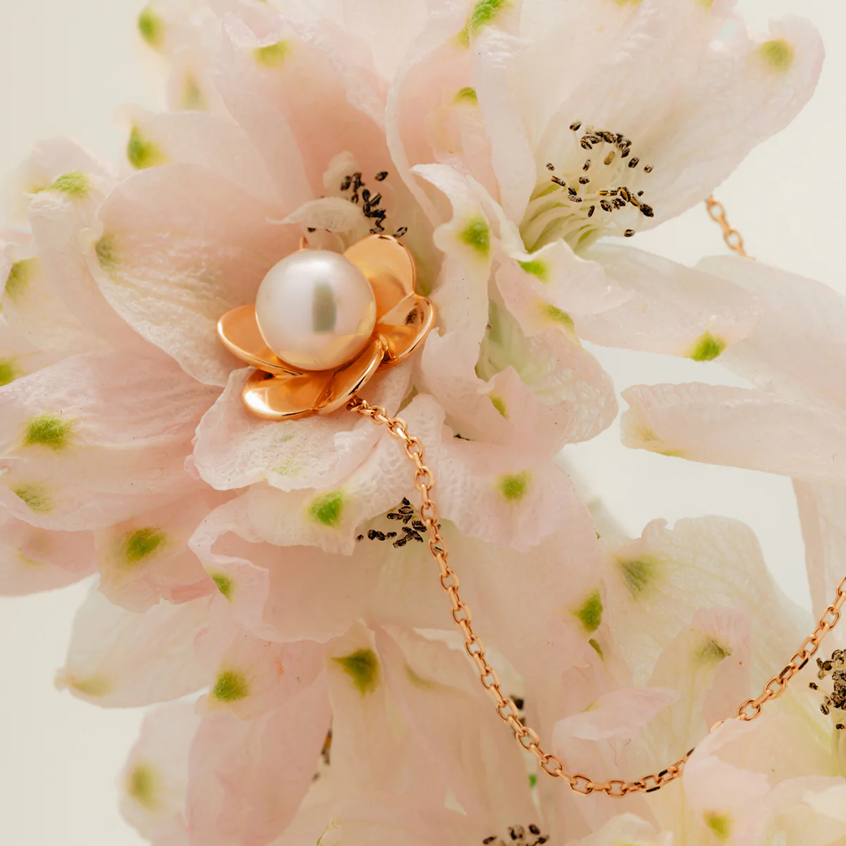 Freshwater Pearl 10K 14K Rose Gold Bloom Dew Bracelet - Image 3