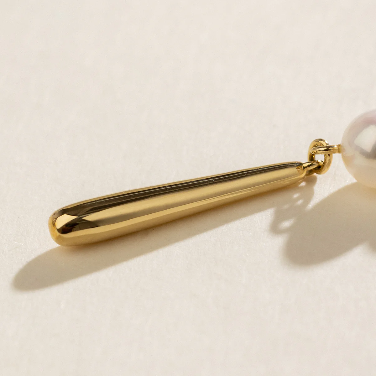 Freshwater Pearl 10K Yellow Gold Triple Drop Tassel Pendant Necklace - Image 9