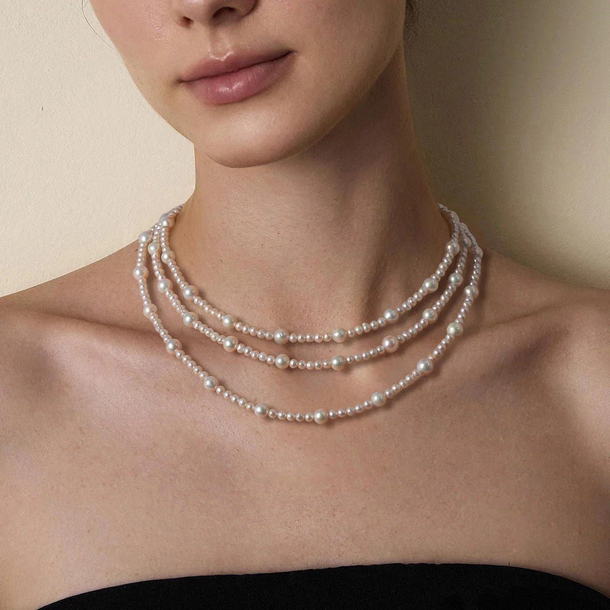 Freshwater Pearl 925 Sterling Silver Graduated Strand Necklace - Image 4