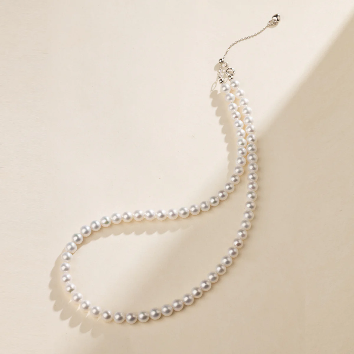 Freshwater Pearl 925 Sterling Silver Heart Clasp Necklace - Image 2
