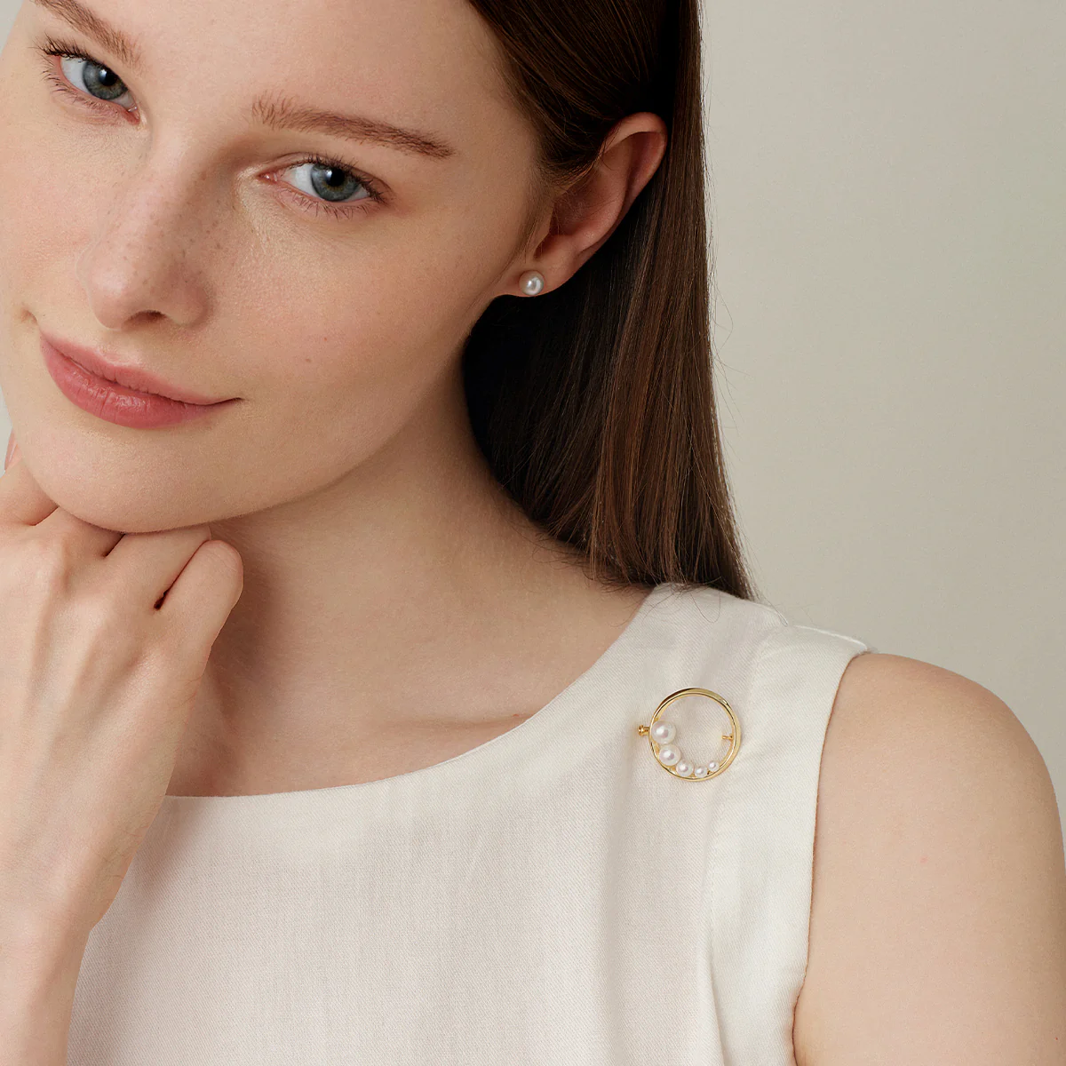 Freshwater Pearl 925 Sterling Silver Waltz Style Brooch - Image 4