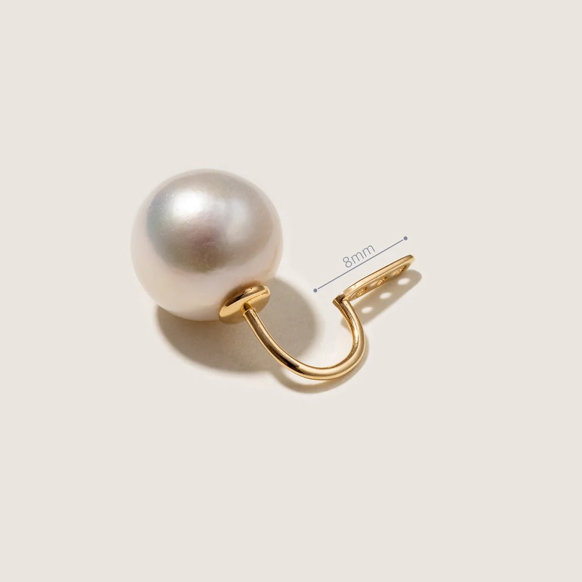 Freshwater Pearls 14K Gold Fashion Double Modular Earrings - Image 5