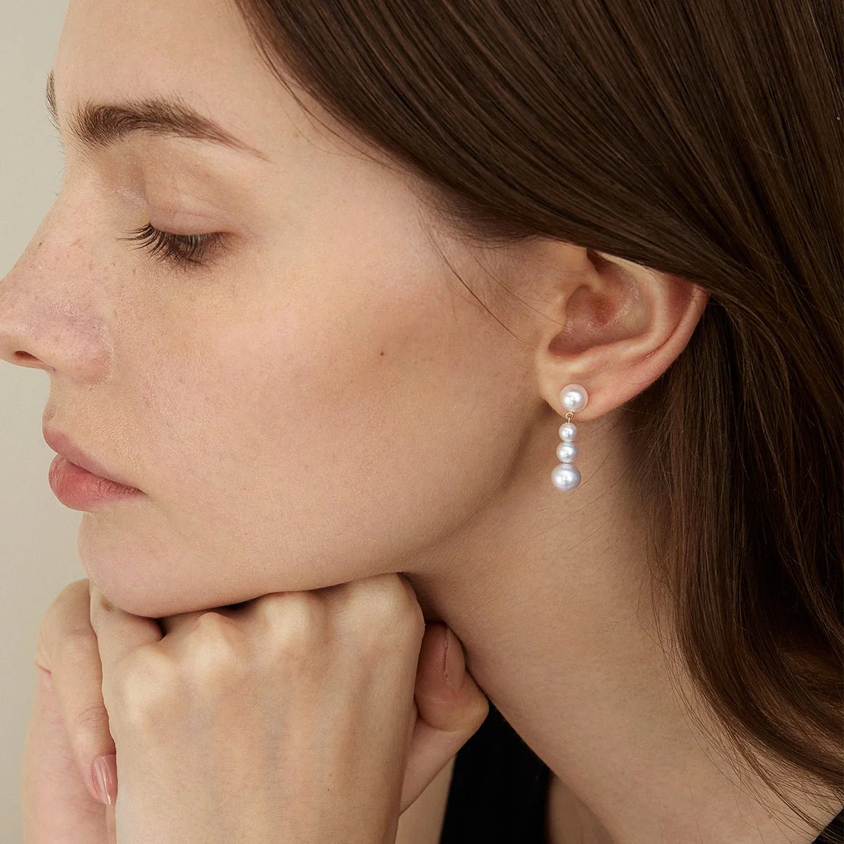 Freshwater Pearls 14K Gold Gradient Breeze Earrings - Image 8