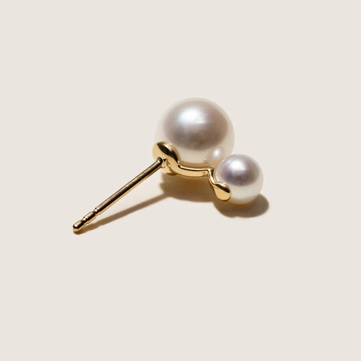 Freshwater Pearls 14K Gold Tiny & Grand Studs Earrings - Image 4