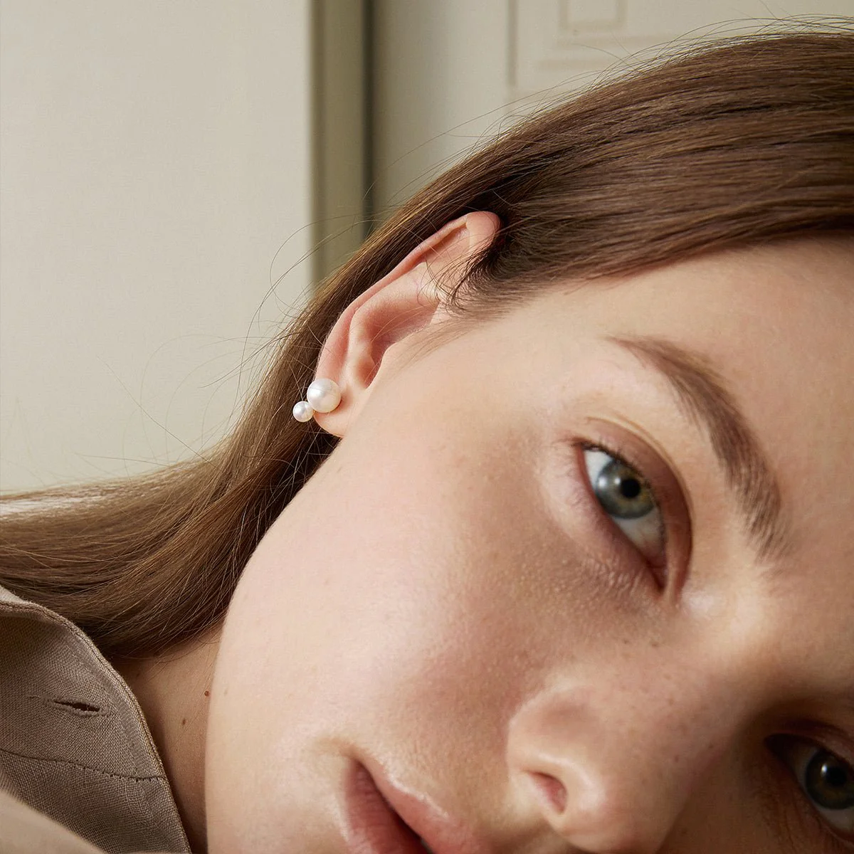 Freshwater Pearls 14K Gold Tiny & Grand Studs Earrings - Image 6