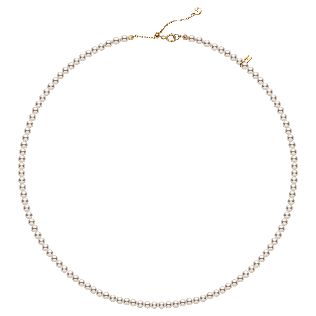 GUILD Certified Gold Vermeil Aurora Freshwater Pearl Strand Necklace in 925 Sterling Silver