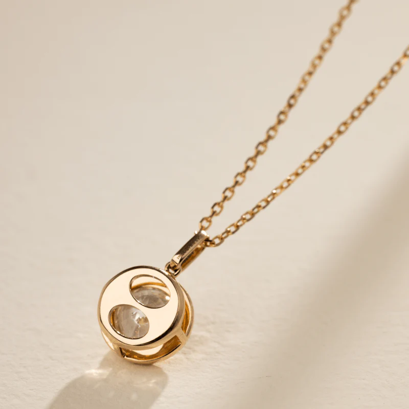 Lab-Grown Diamond Gold Vermeil Bezel Pendant Necklace in 925 Sterling Silver - Image 7