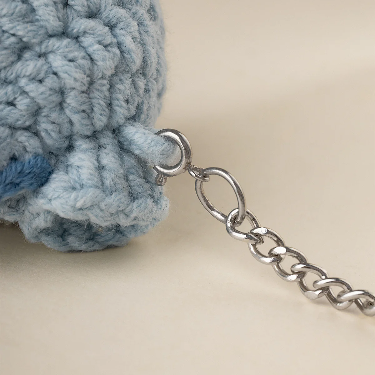 Pearl Earring Girl Crochet HandāKnitted Art Yarn Doll Keychain - Image 5