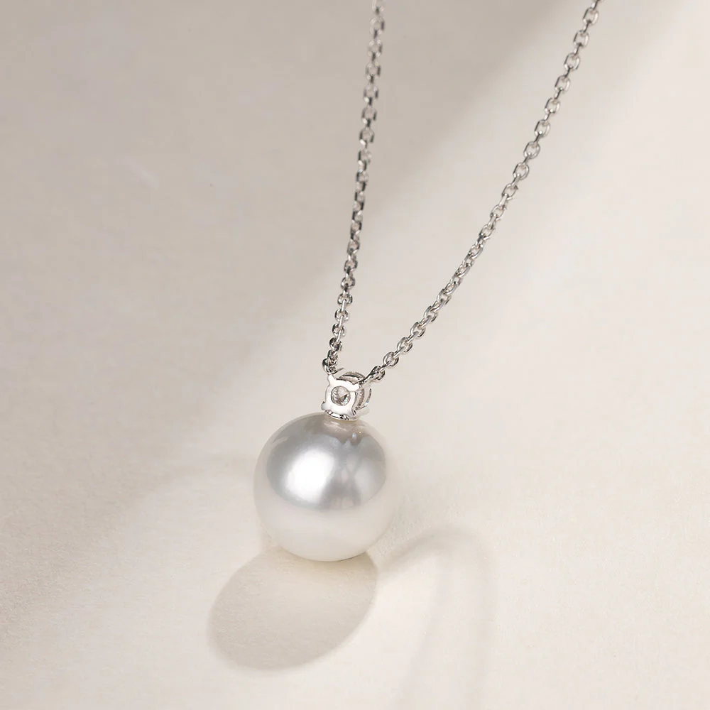 Premier South Sea Pearl 18K Gold Diamond Necklace - Image 5