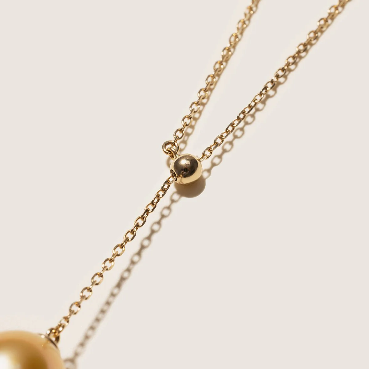 South Sea Golden Pearl 14K Gold Adaptable Y Necklace - Image 5